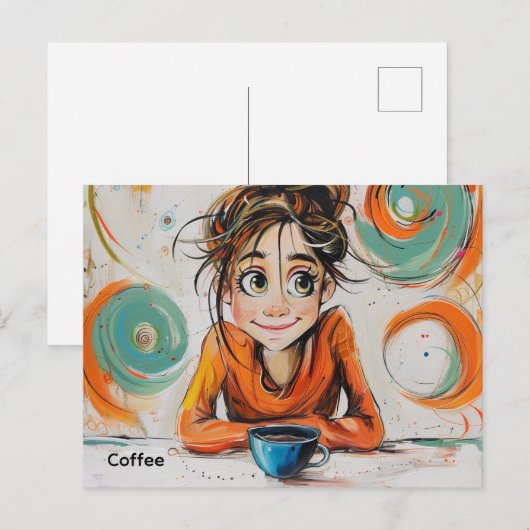 Koffie-Briefkaart Briefkaart (Voorkant / Achterkant)