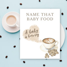 Koffie brouwen baby shower Baby food spel Poster