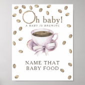 Koffie brouwen baby shower Baby food spel Poster (Voorkant)