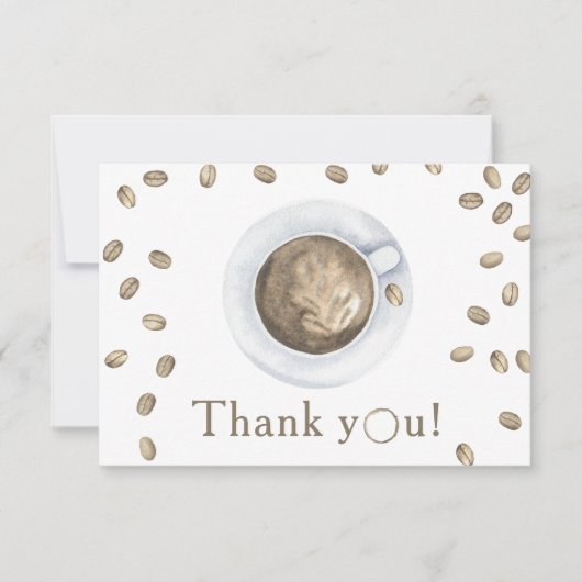 Koffie brouwen Baby shower Bedankt (Voorkant)