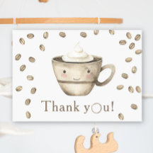 Koffie brouwen Baby shower Bedankt