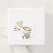 Koffie brouwen Baby shower Bedankt Bedankjes Labels (In situ)