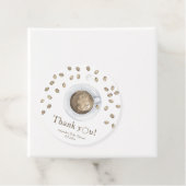 Koffie brouwen Baby shower Bedankt Bedankjes Labels (In situ)