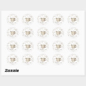 Koffie brouwen Baby shower Bedankt Ronde Sticker (Vel)