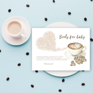 Koffie Brouwen Baby shower Boeken voor baby Informatiekaartje
