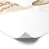 Koffie brouwen baby shower Drinken Poster (Hoek)