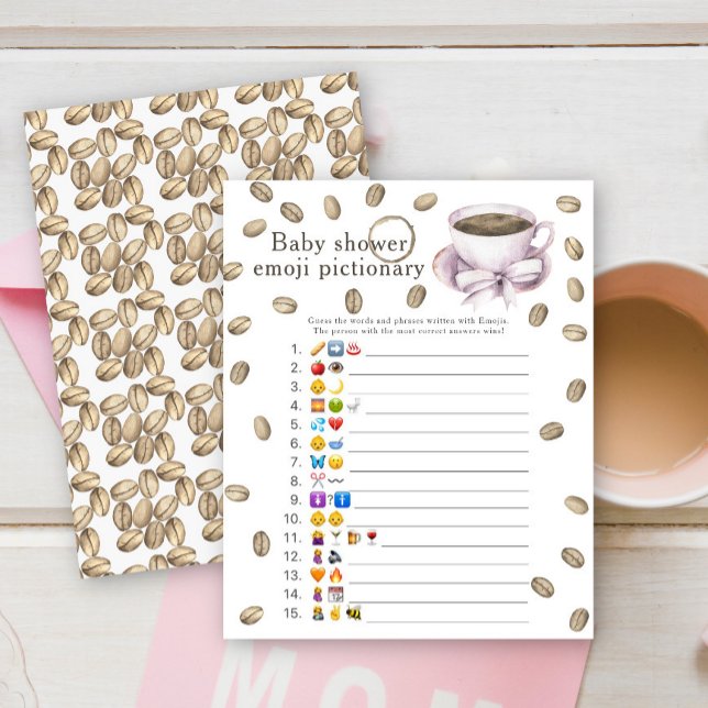 Koffie brouwen baby shower Emoji afbeelding spel (Creator heeft geüpload)