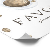 Koffie brouwen baby shower Favors Poster (Hoek)