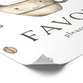 Koffie brouwen baby shower Favors Poster (Hoek)