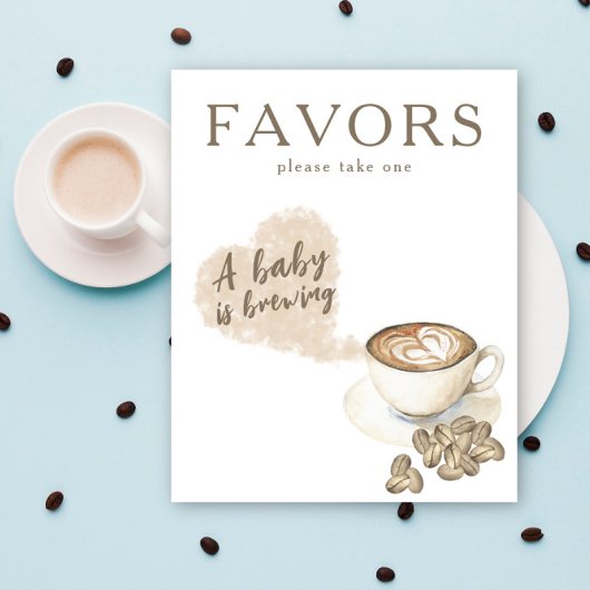 Koffie brouwen baby shower Favors Poster