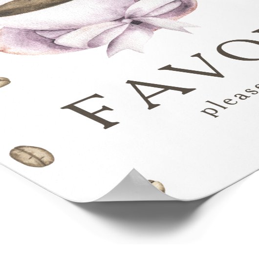 Koffie brouwen baby shower Favors Poster (Hoek)