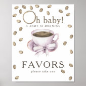 Koffie brouwen baby shower Favors Poster (Voorkant)