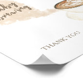 Koffie brouwen baby shower - luier raffle poster (Hoek)