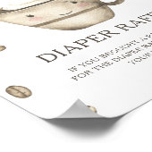 Koffie brouwen baby shower - luier raffle poster (Hoek)