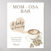 Koffie brouwen baby shower Momosa bar Poster (Voorkant)