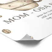 Koffie brouwen baby shower Momosa bar Poster (Hoek)