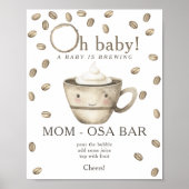Koffie brouwen baby shower Momosa bar Poster (Voorkant)