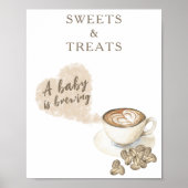 Koffie brouwen baby shower SNOEP EN LEKKERNIJEN Poster (Voorkant)