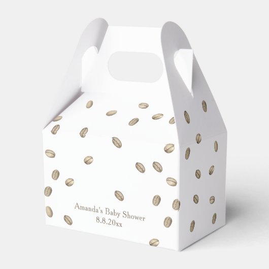 Koffie brouwen en een boog Baby shower Bedankdoosjes (Achterkant)
