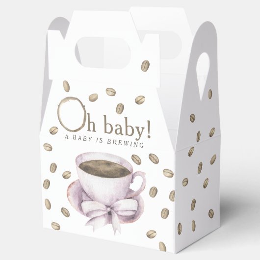 Koffie brouwen en een boog Baby shower Bedankdoosjes (Geopend)