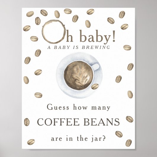 Koffie brouwen - Hoeveel koffiebonen Poster (Voorkant)