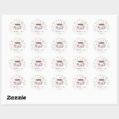 Koffie brouwen Meisje Baby shower Bedankt Ronde Sticker (Vel)