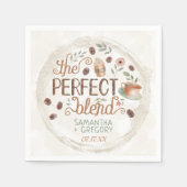 Koffie bruids bruiloft douche de perfecte mix servet (Voorkant)