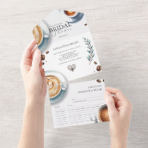 Koffie Bruids Douche Uitnodigingen Liefde Is Brewi