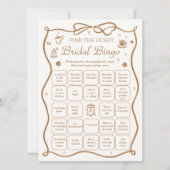 Koffie Bruiloft Feest Vind de Gast Bingo Spel Kaart (Voorkant)