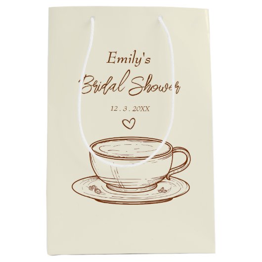 Koffie bruiloft gunst | Vrijgezellenfeesten cadeau Medium Cadeauzakje (Voorkant)