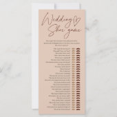 Koffie bruiloft schoen spel Vrijgezellenfeest (Voorkant)