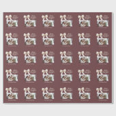 Koffie bruin crème boog foto script Kerst Cadeaupapier (Vlak)