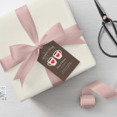 Koffie bruin geïllustreerde koffie mokken perfecte cadeaulabel