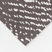 Koffie Bruin Herringbone & Monogram Fleece Deken (Hoek)