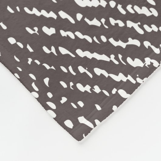 Koffie Bruin Herringbone & Monogram Fleece Deken (Hoek)