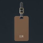 Koffie Bruin Stevige Kleur Bagagelabel<br><div class="desc">Koffie Bruin Stevige Kleur. Moderne kleur.</div>