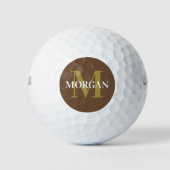 Koffie Bruin Stevige Kleur Golfballen (Voorkant)