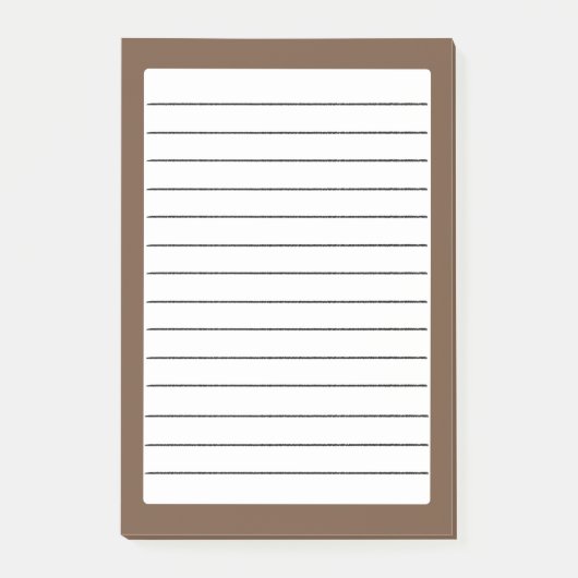 Koffie Bruin Stevige Kleur Post-it® Notes (Voorkant)