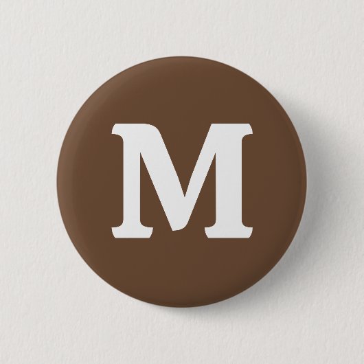 Koffie Bruin Stevige Kleur Ronde Button 5,7 Cm (Voorkant)