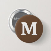 Koffie Bruin Stevige Kleur Ronde Button 5,7 Cm (Voorkant /achterkant)