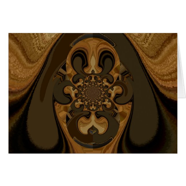 Koffie Bruin Vloeistof Kaleidoscoop Art Print (Voorkant Horizontaal)