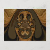 Koffie Bruin Vloeistof Kaleidoscoop Art Print Briefkaart (Voorkant)