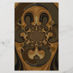 Koffie Bruin Vloeistof Kaleidoscoop Art Print Briefpapier