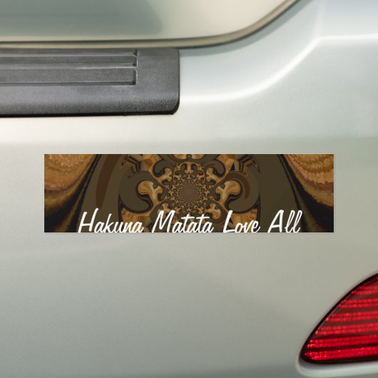 Koffie Bruin Vloeistof Kaleidoscoop Art Print Bumpersticker (Op auto)