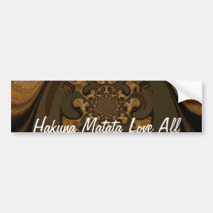 Koffie Bruin Vloeistof Kaleidoscoop Art Print Bumpersticker