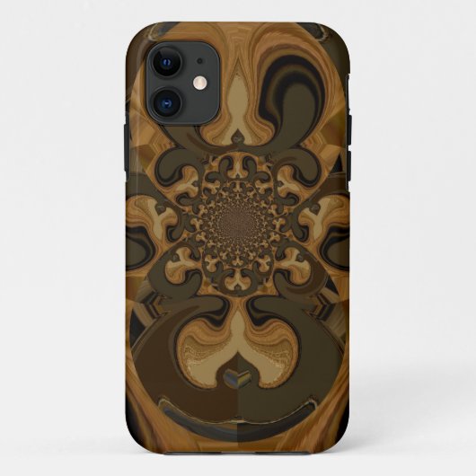 Koffie Bruin Vloeistof Kaleidoscoop Art Print Case-Mate iPhone Case (Achterkant)
