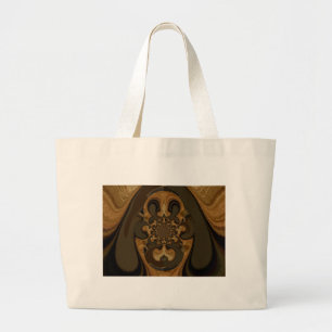 Koffie Bruin Vloeistof Kaleidoscoop Art Print Grote Tote Bag