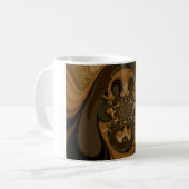 Koffie Bruin Vloeistof Kaleidoscoop Art Print Koffiemok (Voorkant links)