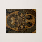 Koffie Bruin Vloeistof Kaleidoscoop Art Print Legpuzzel (Horizontaal)