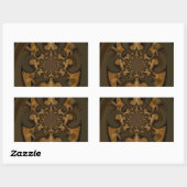 Koffie Bruin Vloeistof Kaleidoscoop Art Print Rechthoekige Sticker (Vel)